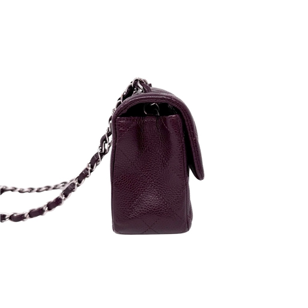 Chanel Caviar Classic Flap Mini Rectangular Burgu… - image 5